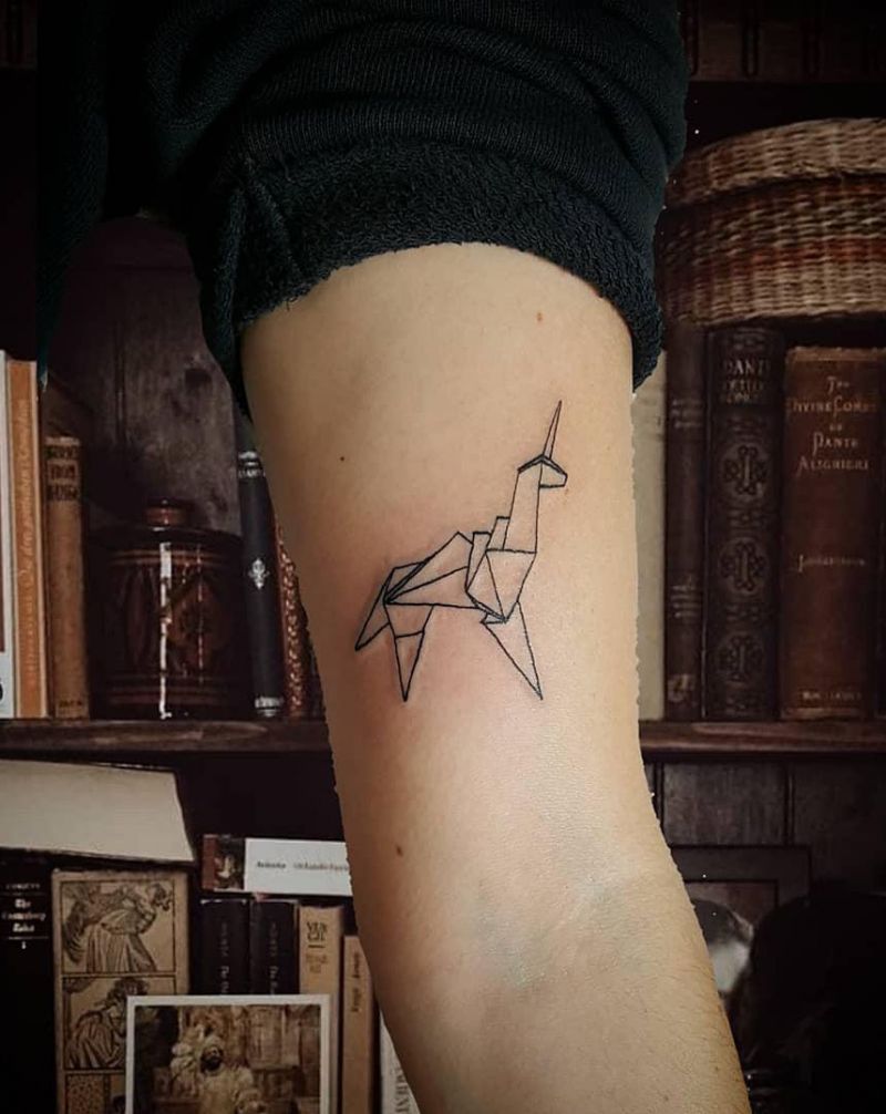 Pretty Origami Tattoos That Improve Your Taste