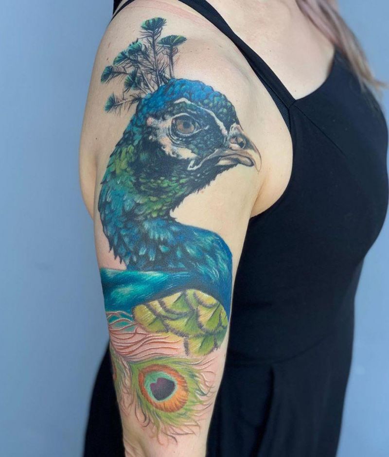 Pretty Peacock Tattoos for You to Enjoy