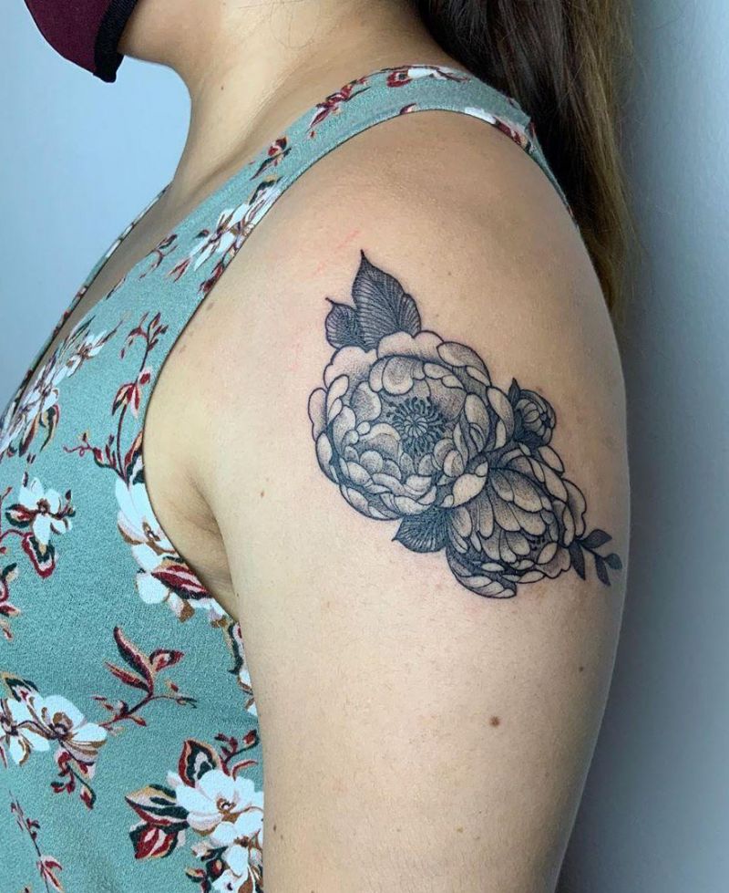 30 Pretty Peony Flower Tattoos for You to Enjoy