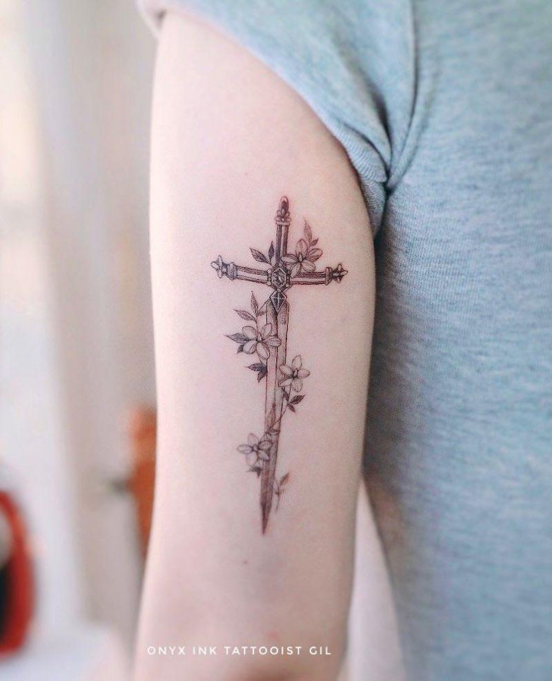 30 Pretty Sword Tattoos to Inspire You