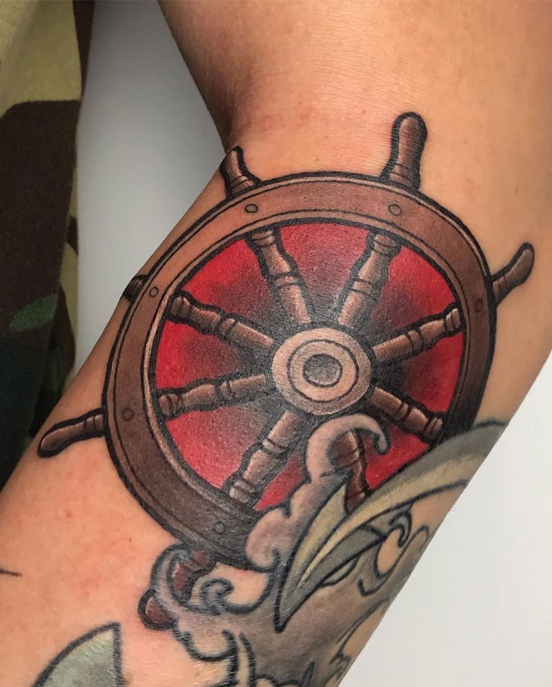 30 Wheel Tattoos Give You The Right Direction