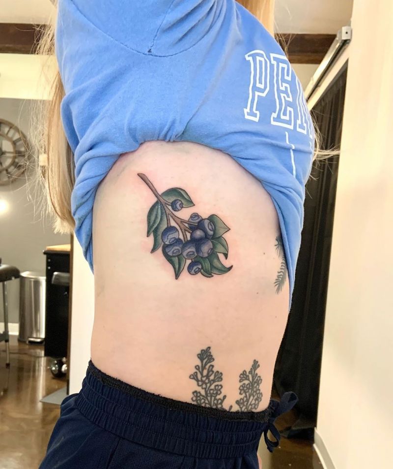 Pretty Blueberry Tattoos for You to Enjoy