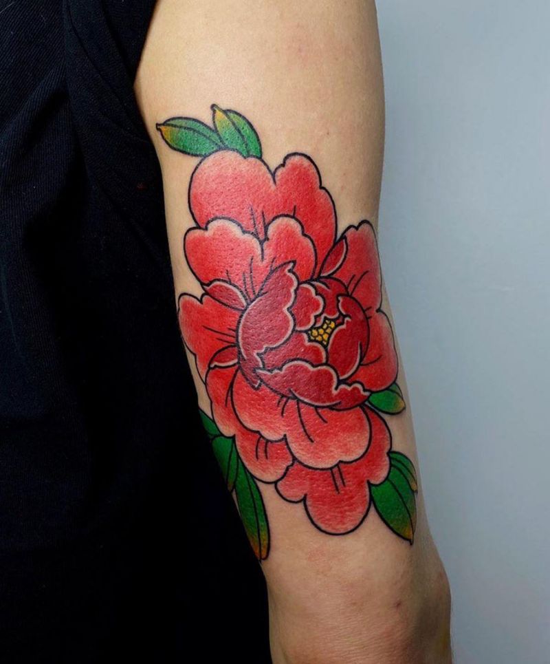 30 Pretty Peony Flower Tattoos for You to Enjoy