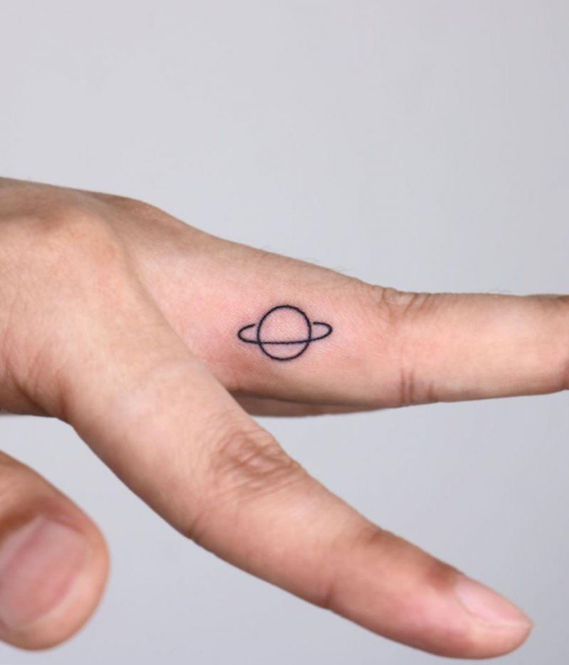 Pretty Saturn Tattoos for You to Enjoy