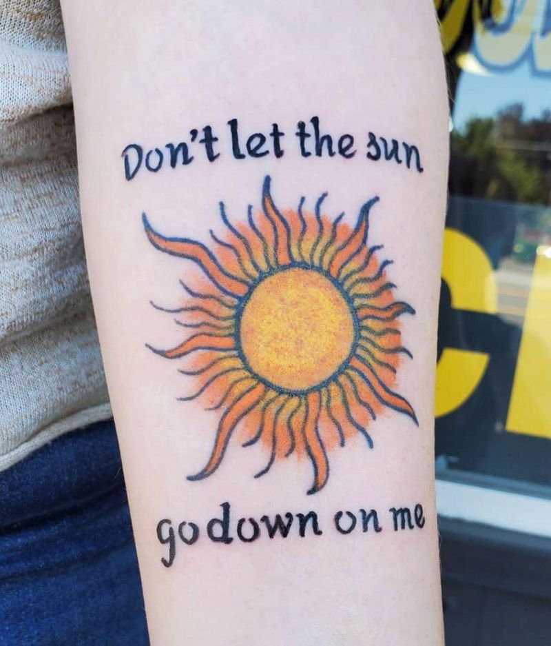 Pretty Sun Tattoos Let You Always Be Full of Sunshine