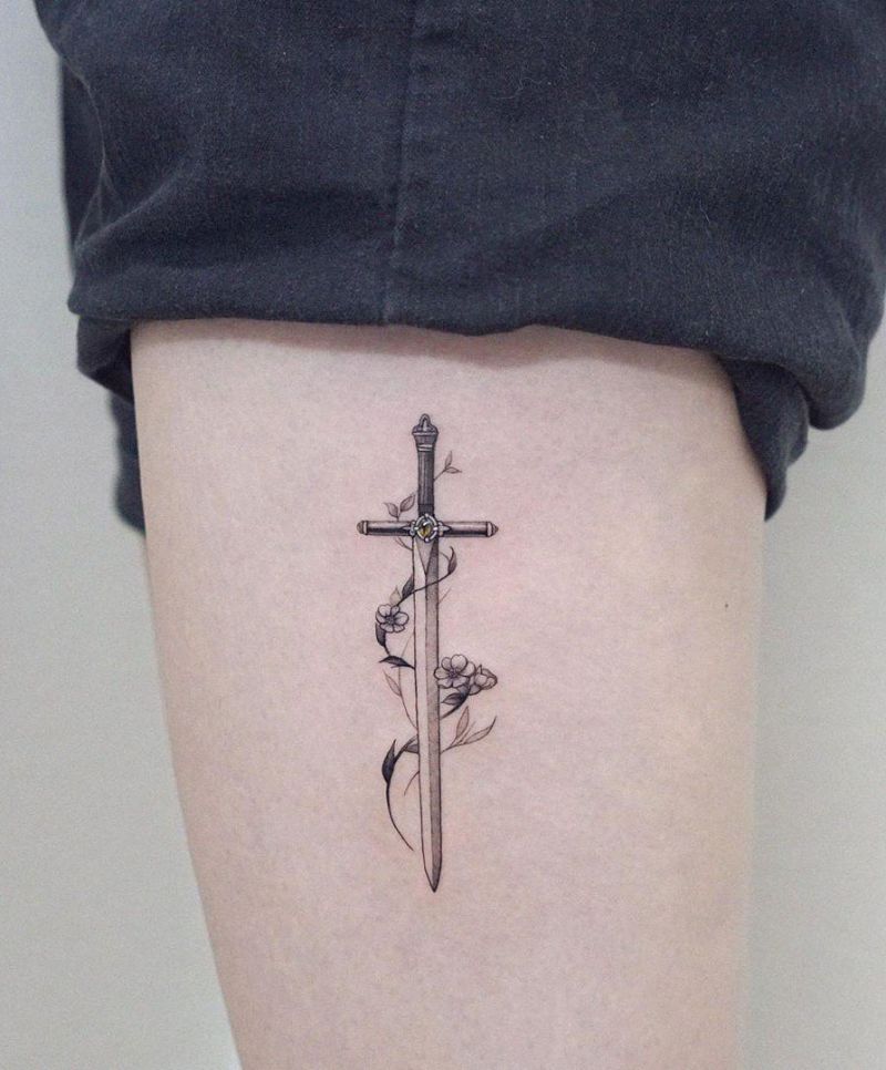 30 Pretty Sword Tattoos to Inspire You