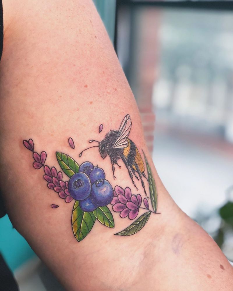 Pretty Blueberry Tattoos for You to Enjoy