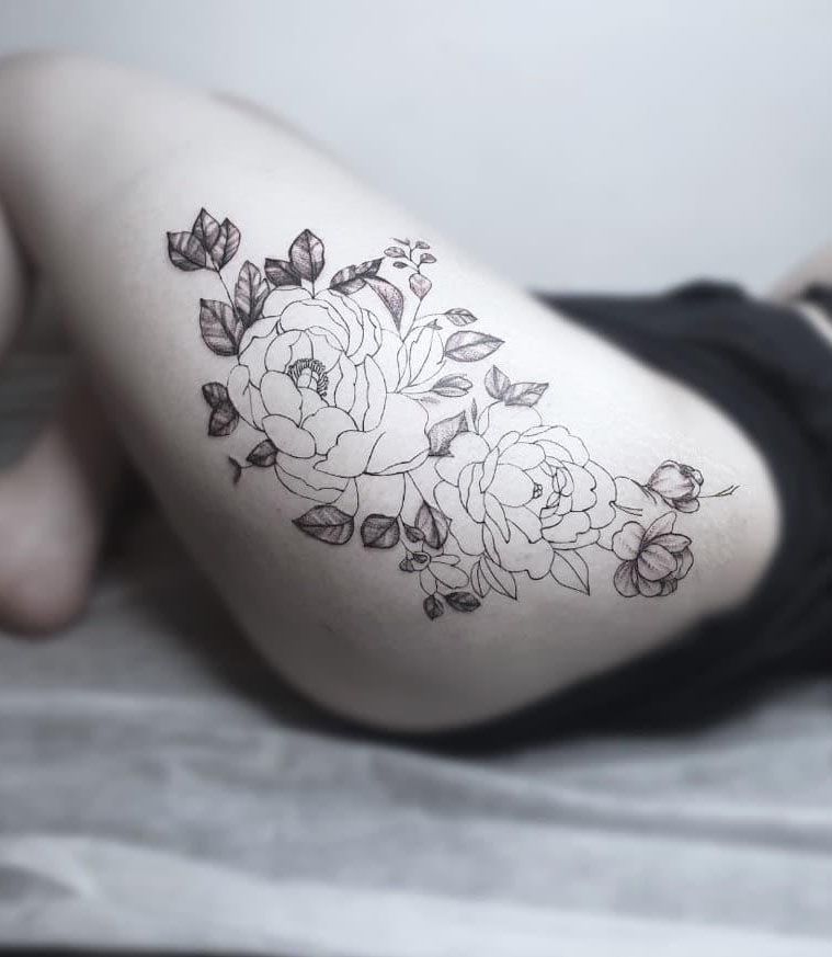 30 Pretty Peony Flower Tattoos for You to Enjoy