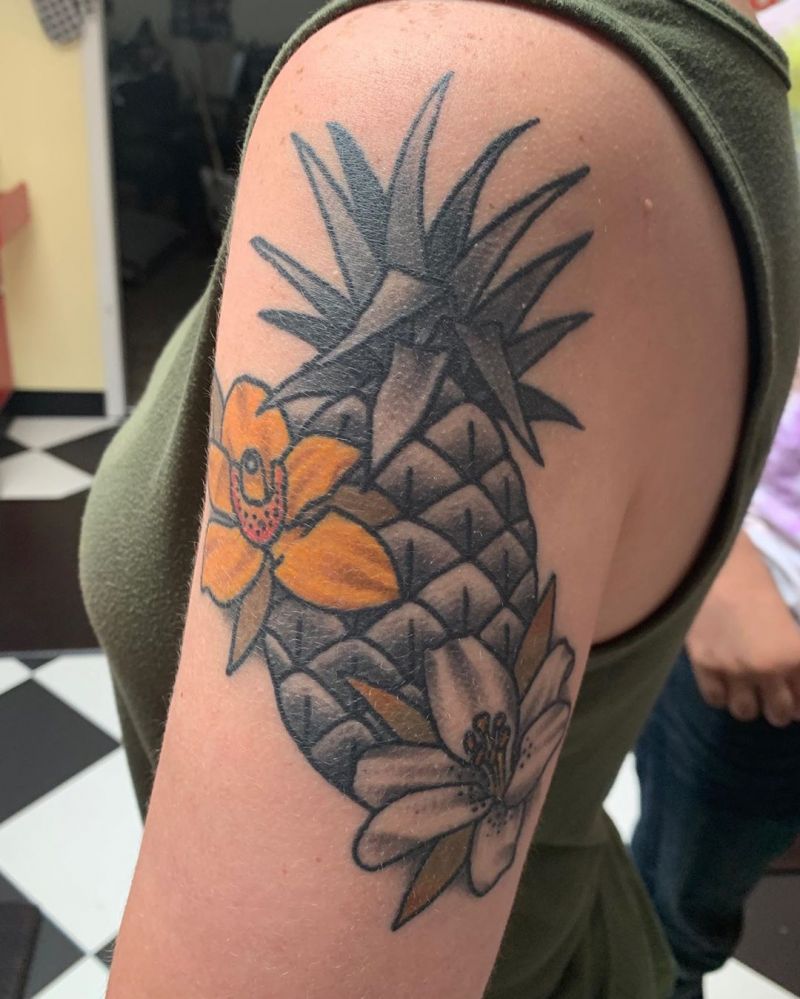 Pretty Pineapple Tattoos Give You Vitamins All The Time