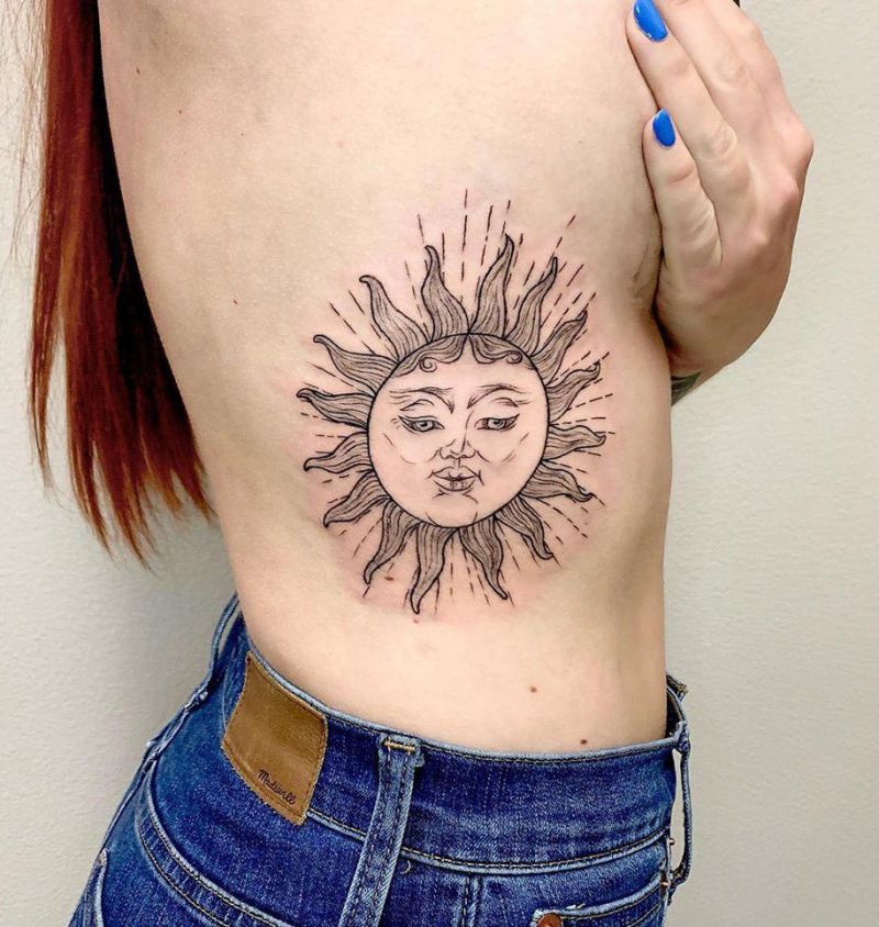 Pretty Sun Tattoos Let You Always Be Full of Sunshine