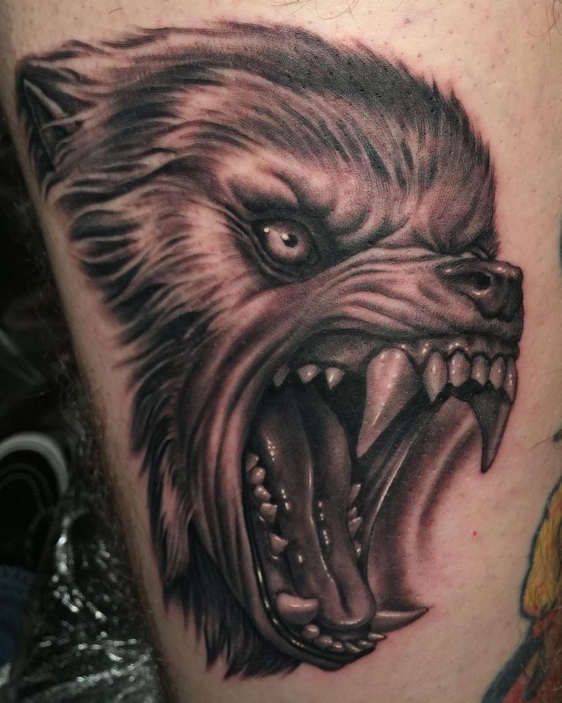 Ferocious Werewolf Tattoos Will Certainly Make Others Feel Afraid