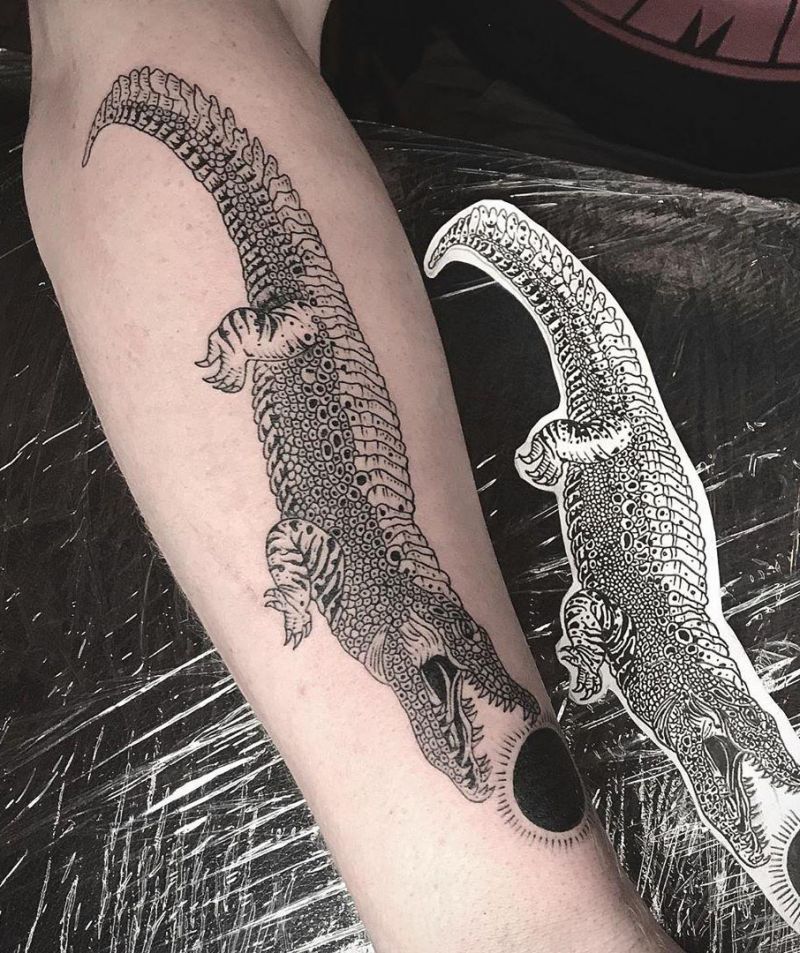 Pretty Crocodile Tattoo Designs and Ideas