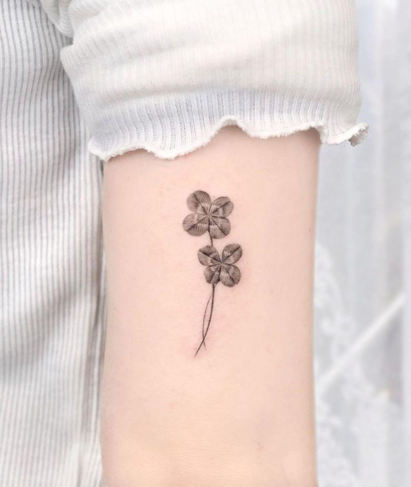 30 Pretty Four Leaf Clover Tattoos to Witness Your Love
