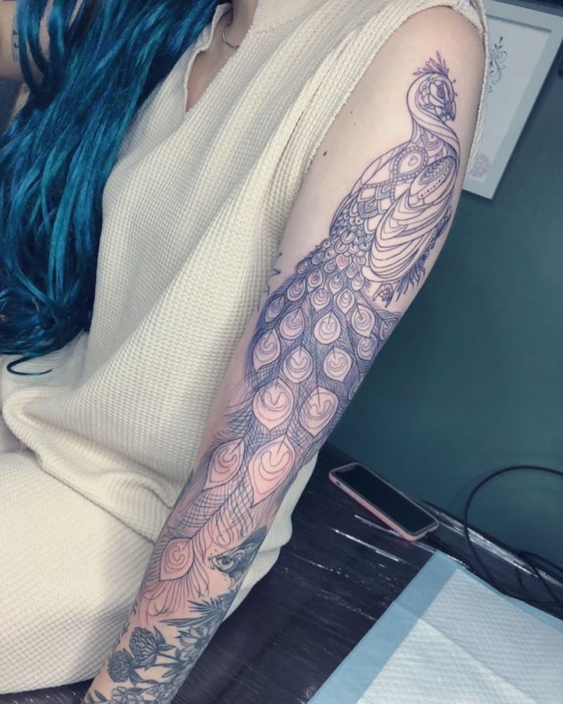 Pretty Peacock Tattoos for You to Enjoy