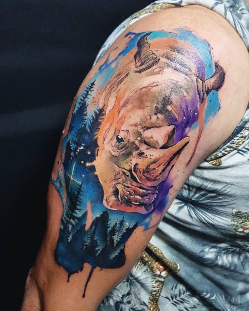 Pretty Rhino Tattoos You Will Love