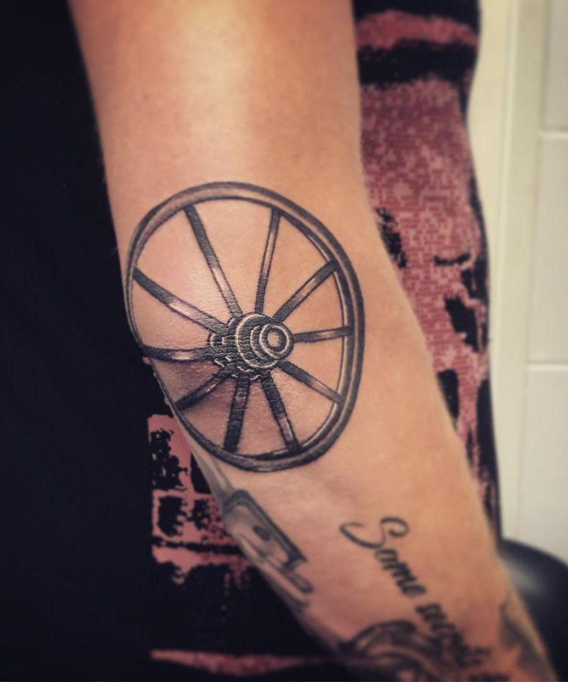 30 Wheel Tattoos Give You The Right Direction