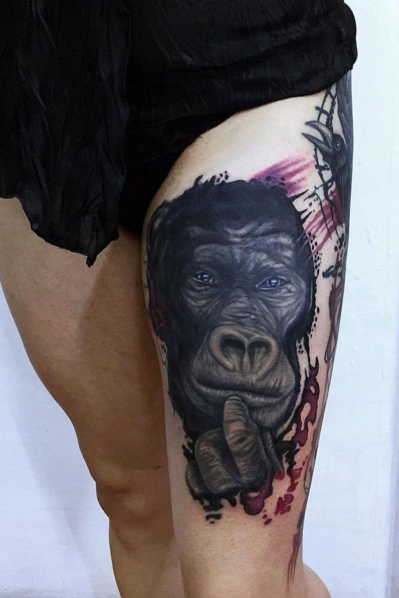 Superb Gorilla Tattoo Designs to Inspire You