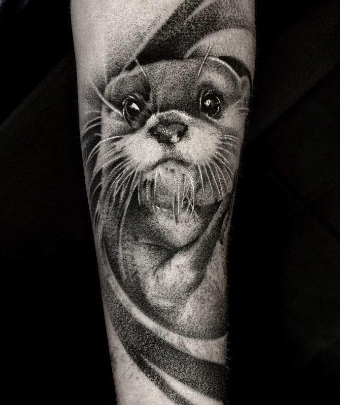 Cute Otter Tattoo Designs for You to Enjoy