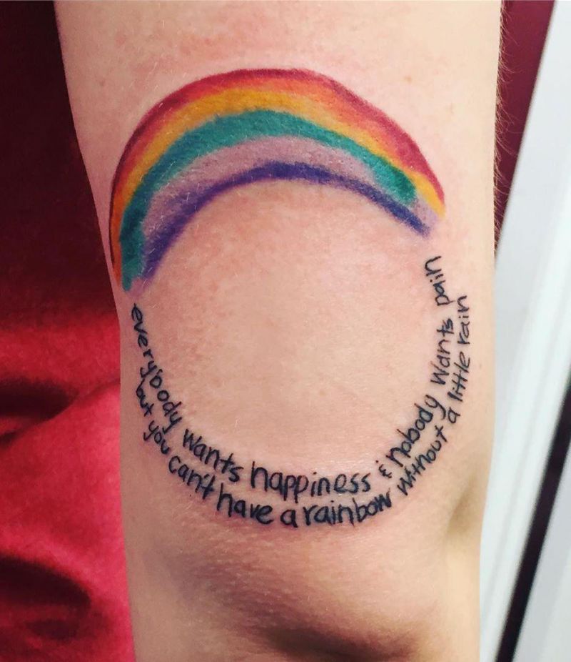 30 Pretty Rainbow Tattoos Make You Happy