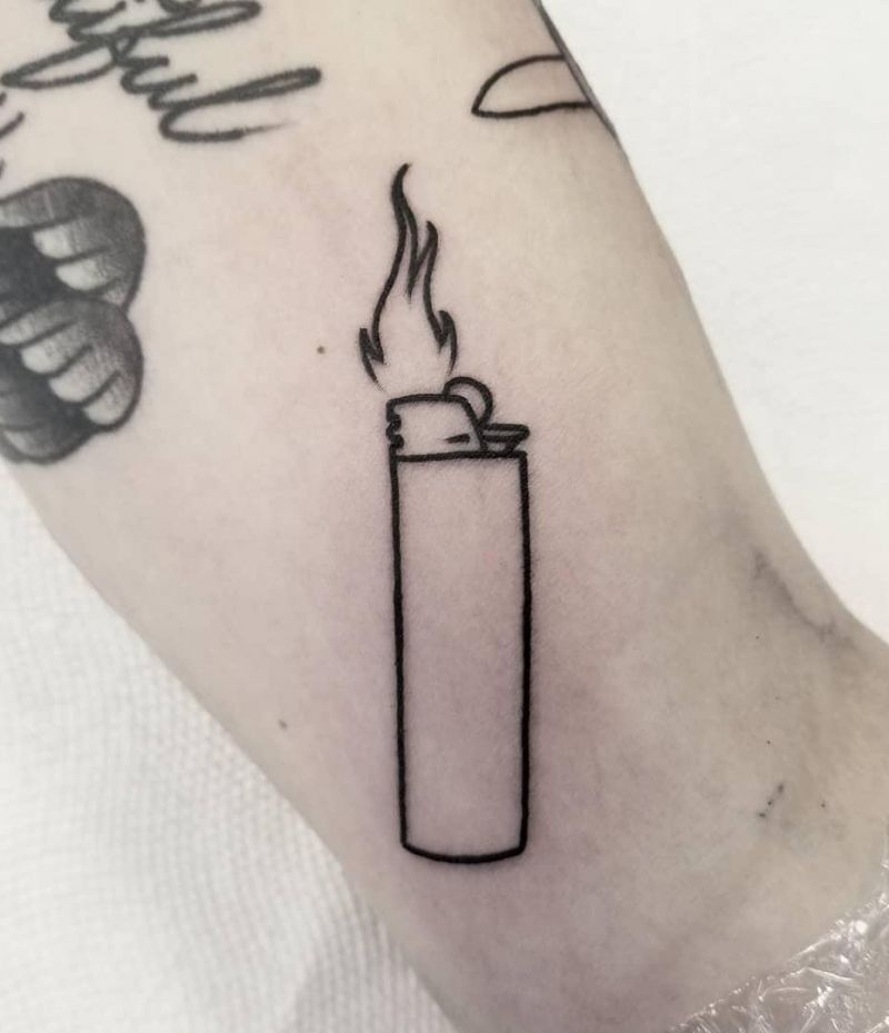 30 Creative Lighter Tattoos You Will Love