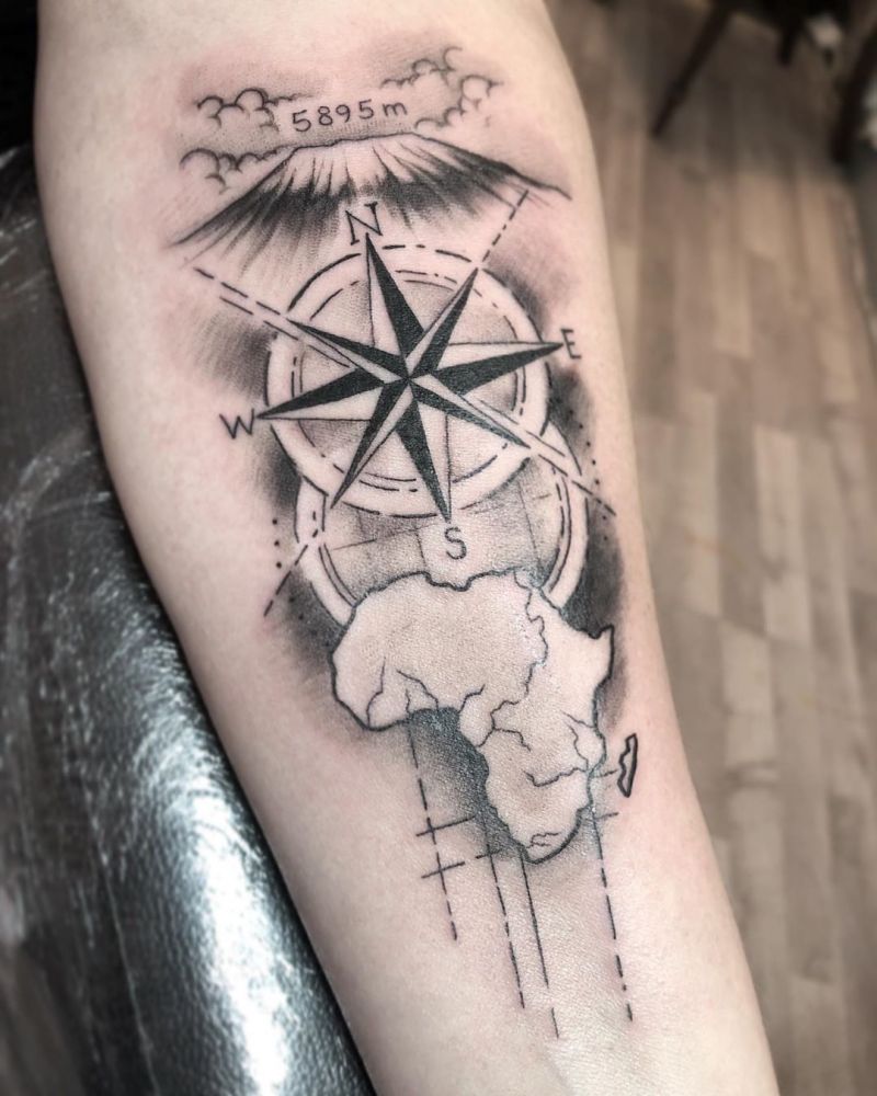 30 Pretty Map Tattoos Make You Want to Go Abroad