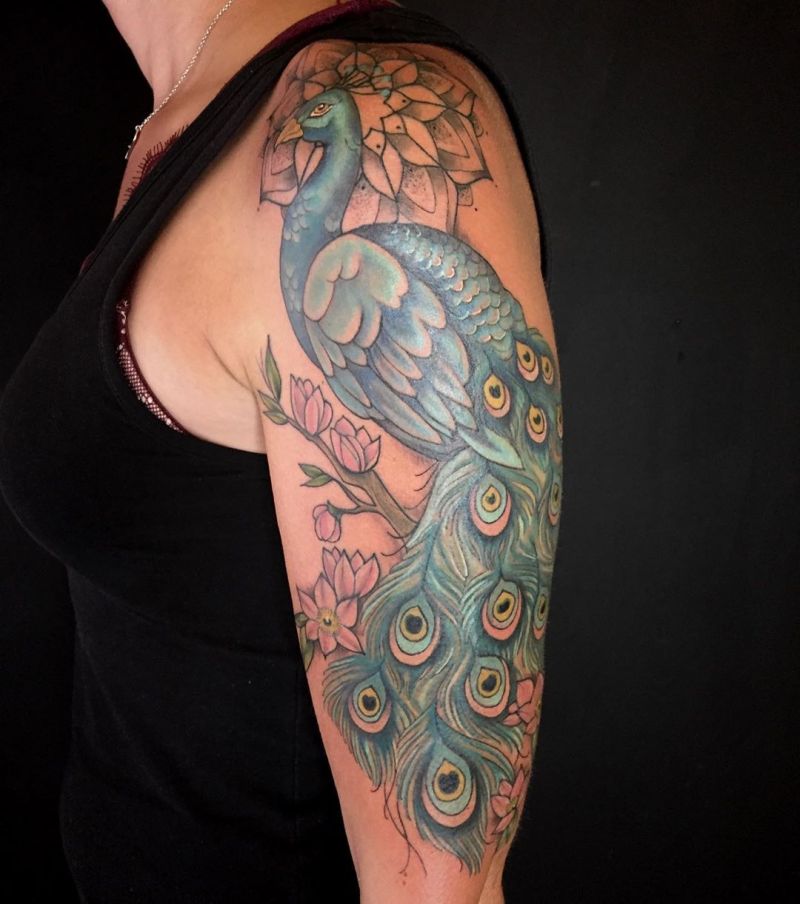 Pretty Peacock Tattoos for You to Enjoy