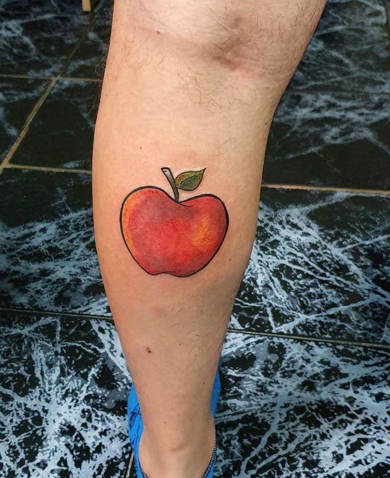 Pretty Apple Tattoos Give You Peace and Health