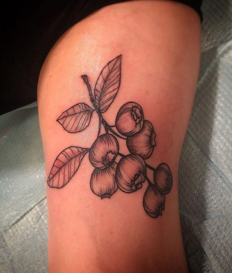 Pretty Blueberry Tattoos for You to Enjoy