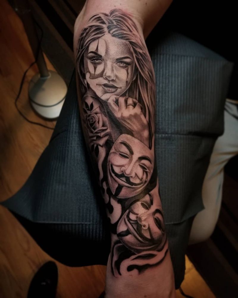 Pretty Clown Girl Tattoos That You Will Love