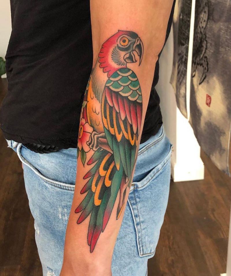 Lovely Parrot Tattoos Make You Happy Every Day