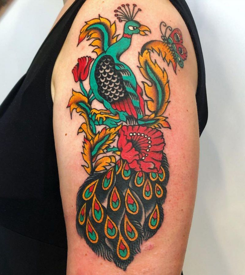 Pretty Peacock Tattoos for You to Enjoy