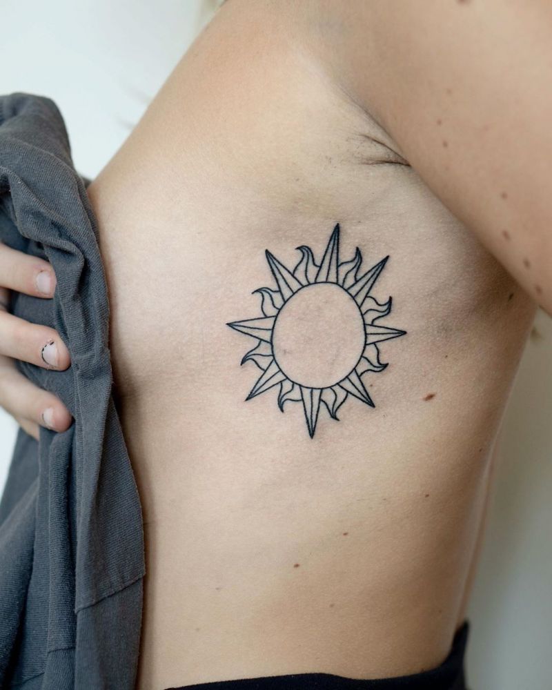 Pretty Sun Tattoos Let You Always Be Full of Sunshine