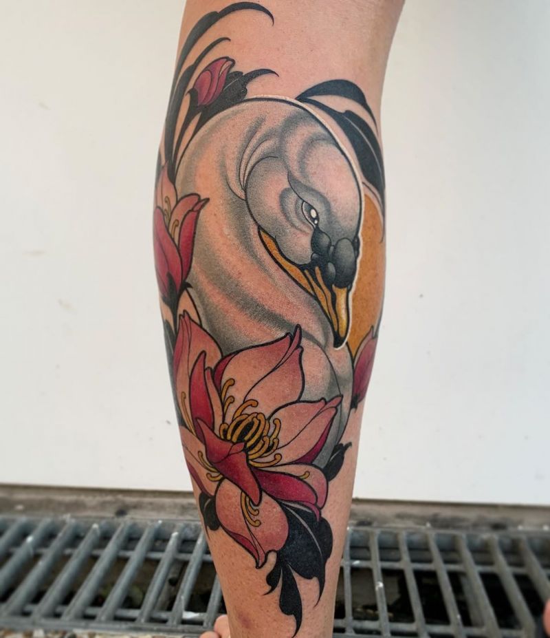 Pretty Swan Tattoos for You to Enjoy