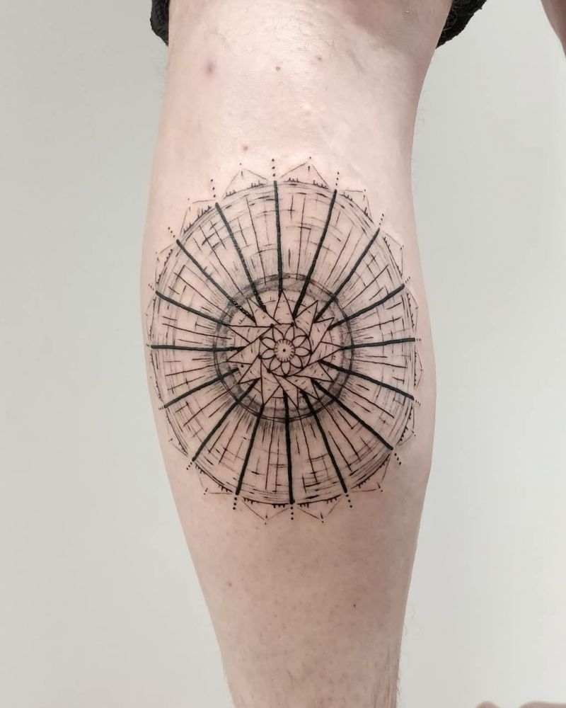 30 Wheel Tattoos Give You The Right Direction