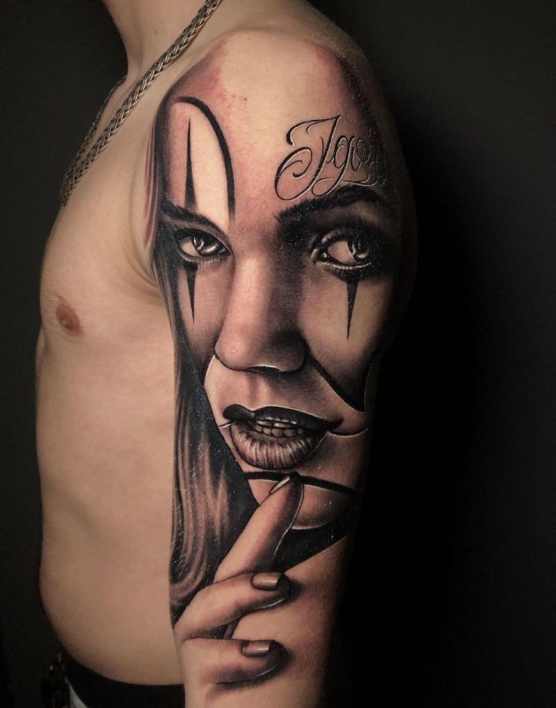 Pretty Clown Girl Tattoos That You Will Love