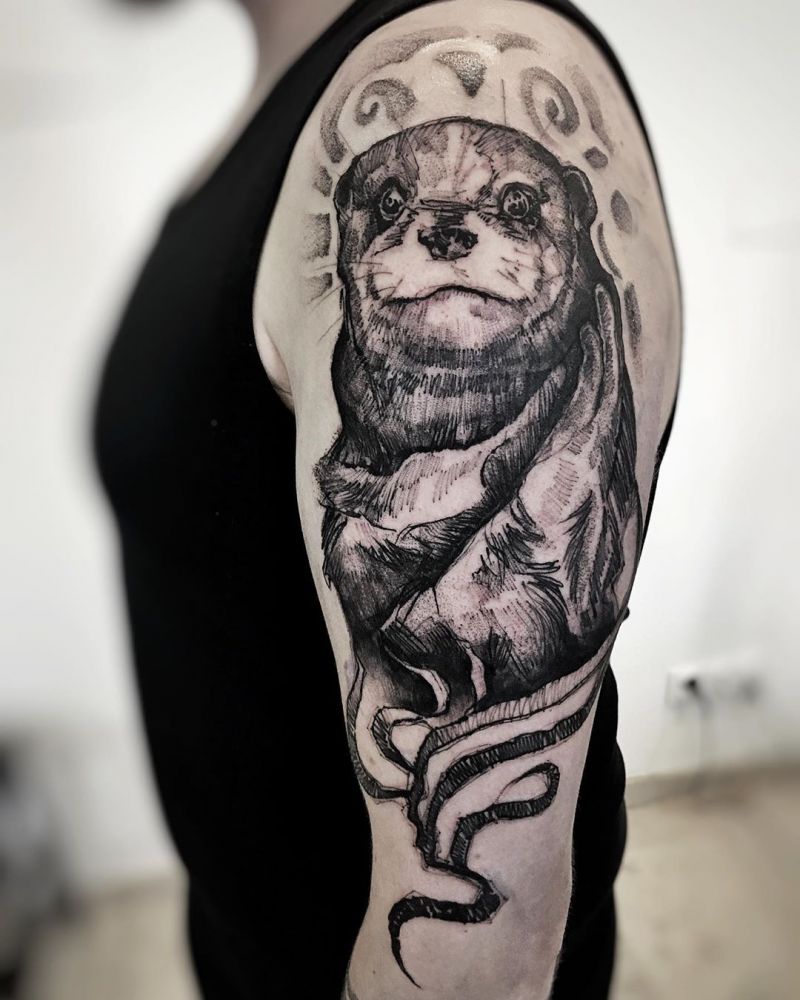 Cute Otter Tattoo Designs for You to Enjoy