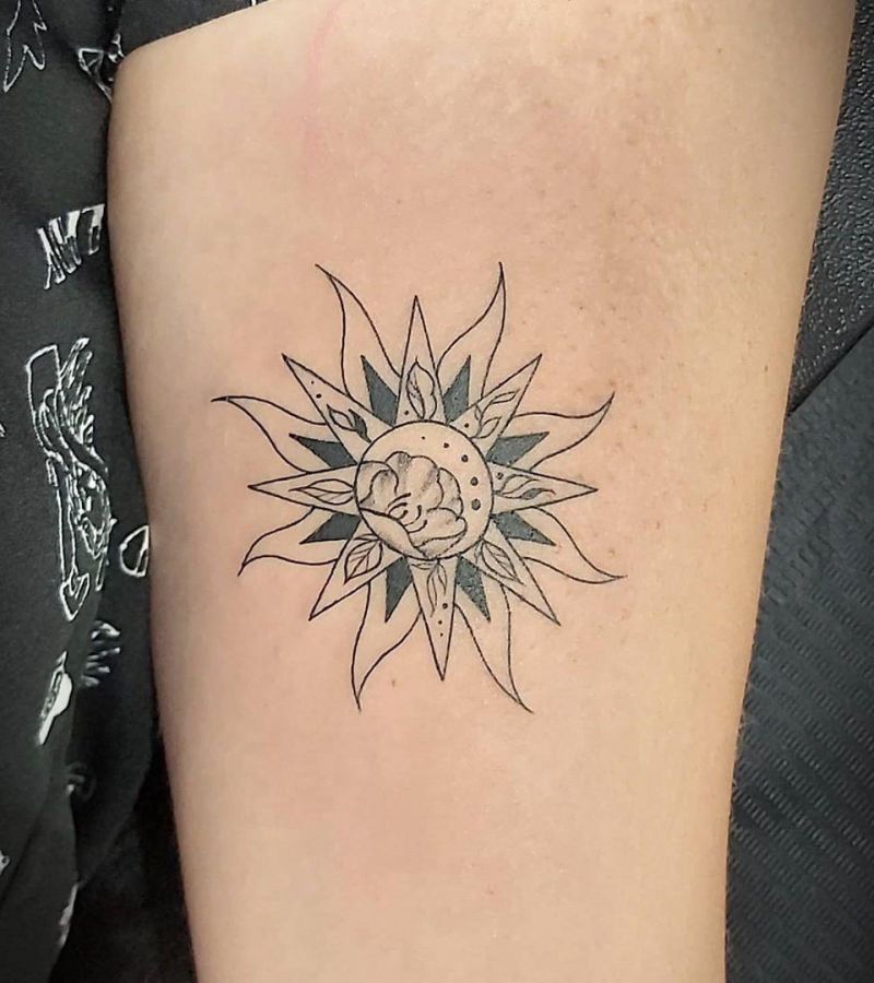 Pretty Sun Tattoos Let You Always Be Full of Sunshine