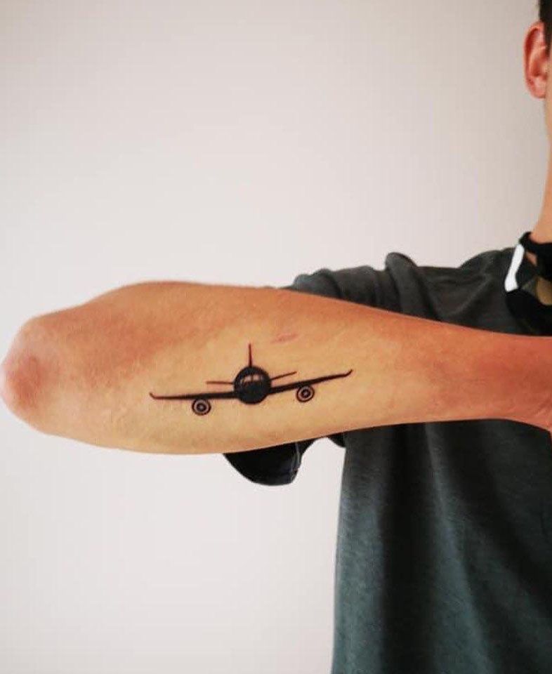 30 Pretty Airplane Tattoos Make You Like to Travel
