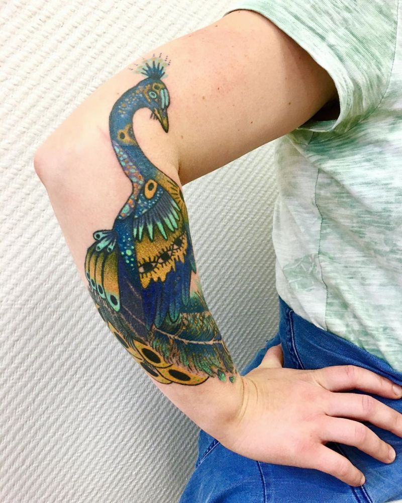 Pretty Peacock Tattoos for You to Enjoy