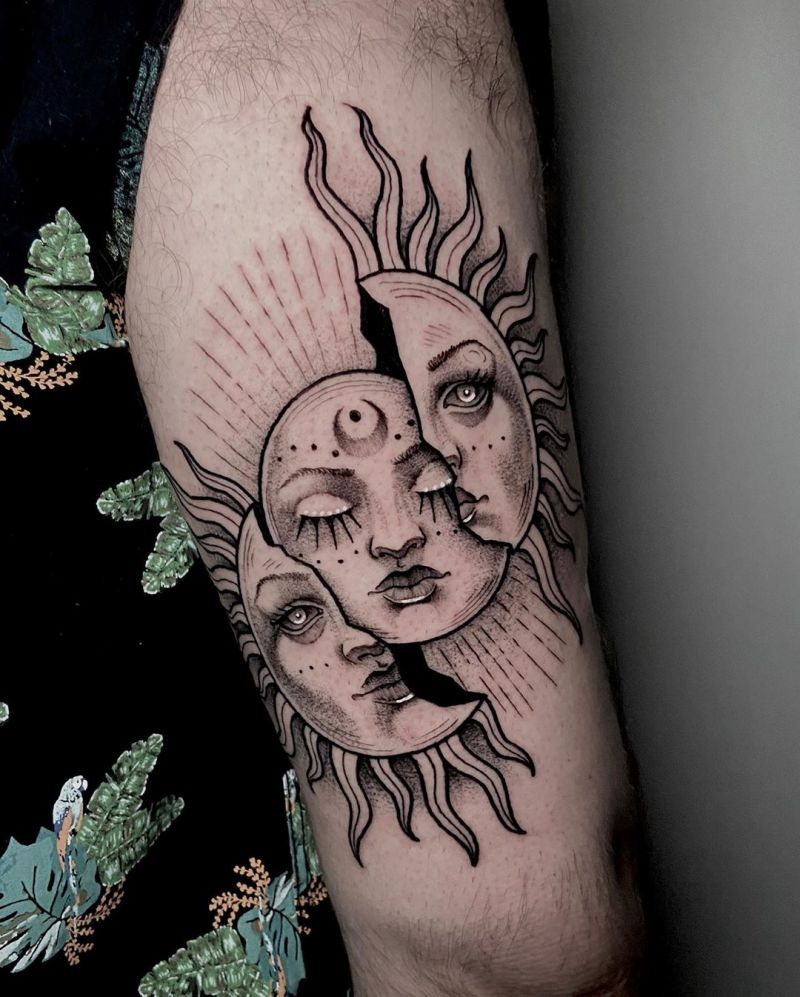 Pretty Sun Tattoos Let You Always Be Full of Sunshine