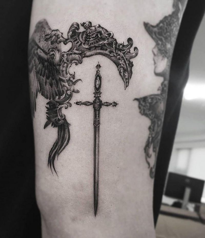 30 Pretty Sword Tattoos to Inspire You