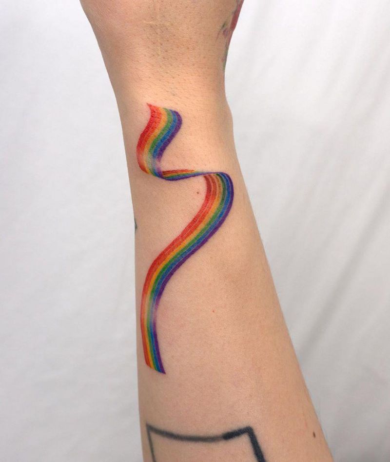 30 Pretty Rainbow Tattoos Make You Happy