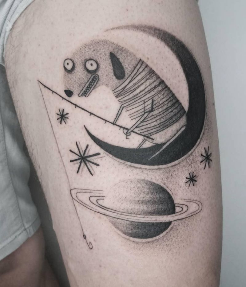 Pretty Saturn Tattoos for You to Enjoy