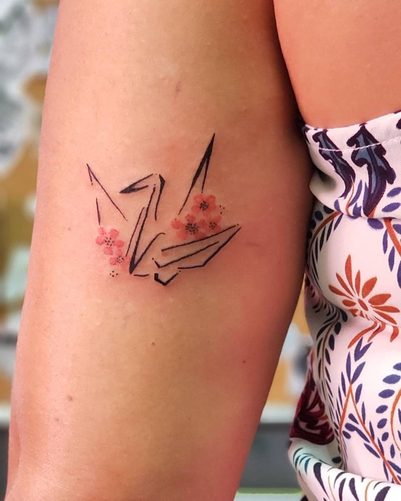 Pretty Origami Tattoos That Improve Your Taste