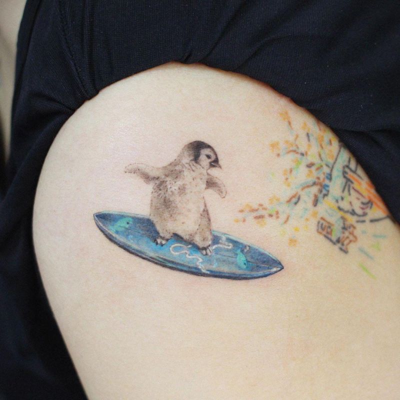 Cute Penguin Tattoo Designs for You to Enjoy