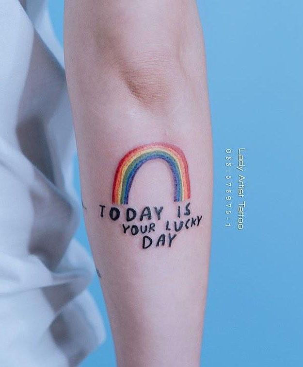 30 Pretty Rainbow Tattoos Make You Happy