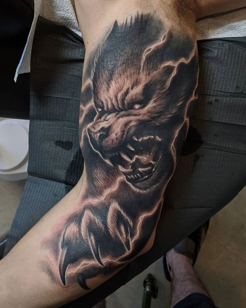 Ferocious Werewolf Tattoos Will Certainly Make Others Feel Afraid