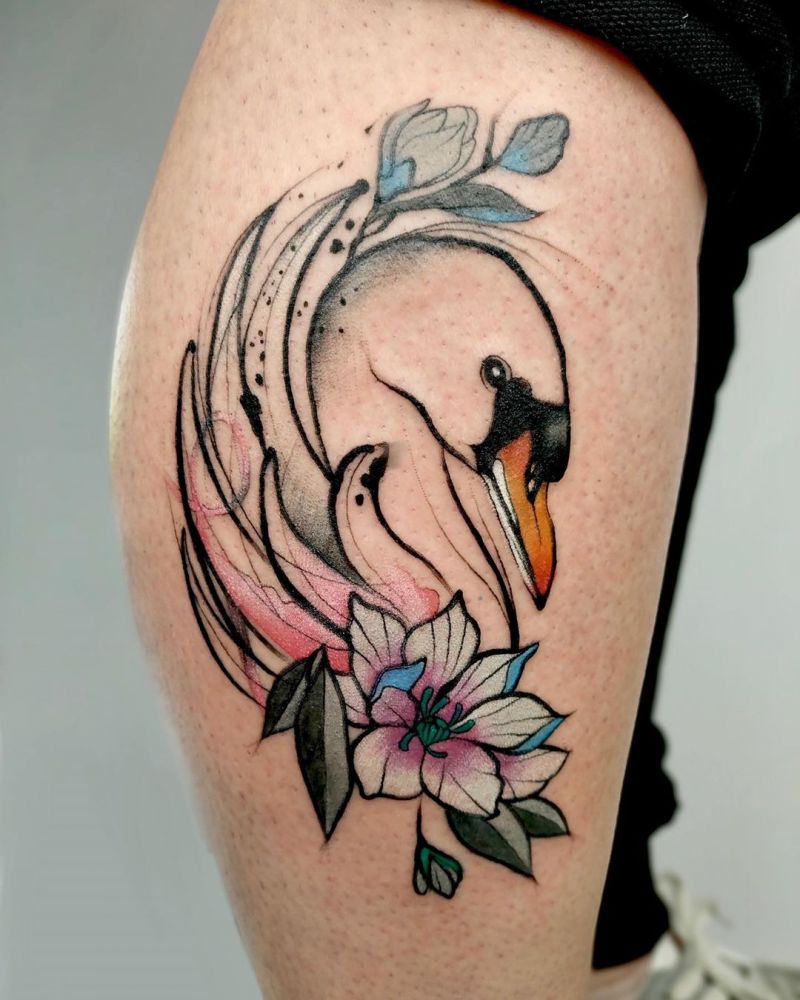 Pretty Swan Tattoos for You to Enjoy