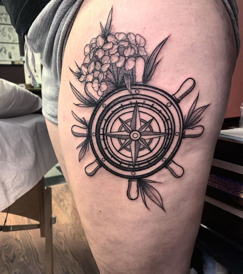 30 Wheel Tattoos Give You The Right Direction