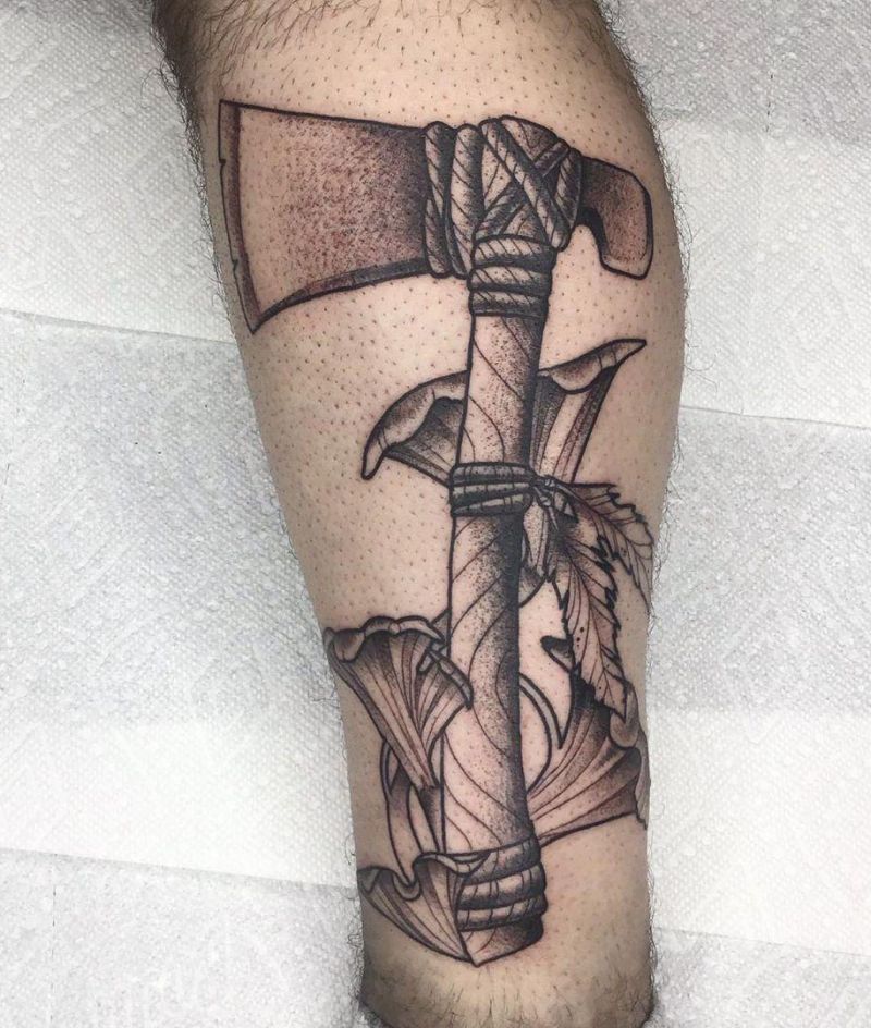 30 Traditional Axe Tattoos You Will Love